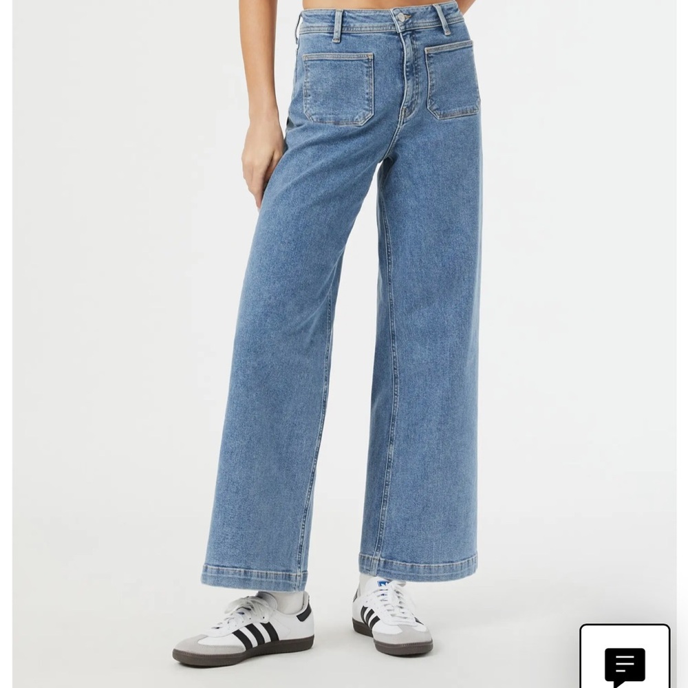 Mavi Paloma Marine patch pocket high waist wide leg jeans